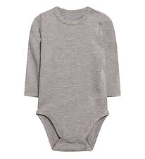 Hust and Claire Bodysuit l/s - Buller - Bamboo - Grey Melange