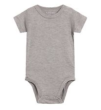 Hust and Claire Bodysuit s/s - Bow - Bamboo - Grey Melange
