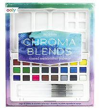 Ooly Vattenfrg - 24 St. - Chroma Blends Travel Watercolor Palet
