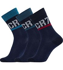 Ronaldo Socken - 3er-Pack - Blau/Schwarz