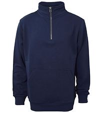 Hound -Sweatshirt - halber Reiverschluss - Navy