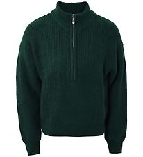 Hound Blússa - Prjónað - Zip - Dark Olive
