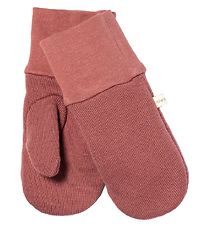 Racing Kids Mittens - Wool/Cotton - Old Rose