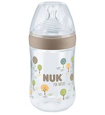 Nuk Feeding Bottle - Lining Nature - 260 mL - Size M - Cream