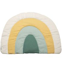 Sebra Knitted Play Mat - Rainbow - 130x85 - Dusty Green