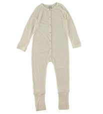 Smallstuff Pyjamasdräkt - Drop Nål - Ull - Off White
