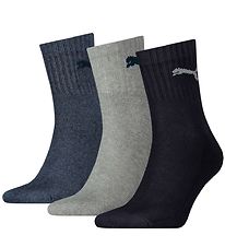 Puma Socks - Short Crew - 3-Pack - Navy/Grey/Shadow Blue