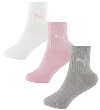 Puma Sokkar - Kids Regular Crew - 3 Pakki - Rose Vatn