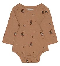 Monsieur Mini Bodysuit æ/s - Chocolate Bar - Milk