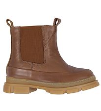 Pom Pom Winter Boots Boots - Chunky Chelsea Boot - Camel