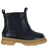 Pom Pom Saappaat - Paksu Chelsea Boot - Musta