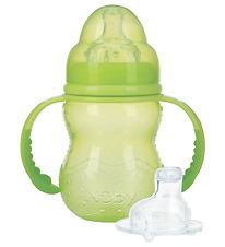 Nuby Nappflaska med. Handtag och Drickpip - 240ml - Grön