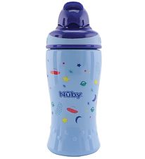 Nuby Water Bottle w. Straws - 360ml - Blue