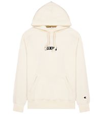 Champion Fashion Hoodie - Vit m. Logo