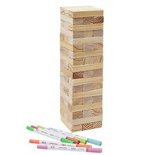 SunnyLife Spel - Jenga m. Tuschpennor - Frg Sjlv