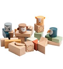 Sebra Building Blocks - Wood - Wildlife Animals