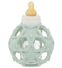 Hevea Feeding Bottle with. Star Ball - Glass & Natural Rubber -