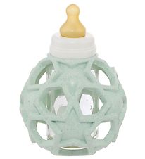 Hevea Feeding Bottle with. Star Ball - Glass & Natural Rubber -