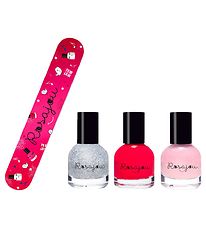 Rosajou Nail Lacquer w. Nail file - 4 Parts - Ballerinas/Madame/