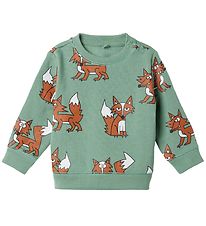 Stella McCartney Kids Sweatshirt - Dusty Green w. Foxes