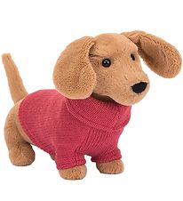 Jellycat Pehmolelu - 24 cm - Sweater Sausage Dog Vaaleanpunainen