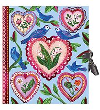 Eeboo Diary w. Lock - Hearts & Birds