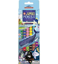 Eeboo Colouring Pencils - Jumbo - 6 Pcs - Under The Sea