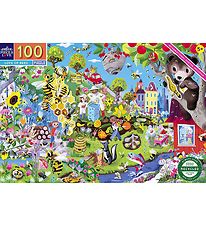 Eeboo Puzzle Game - 100 Bricks - 45.7x68.5 cm - Love Of Bees