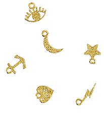 Me&My BOX Pendant - 6 pcs - Icons - Gold plated 18K