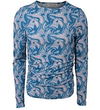 Hound Blouse - Graphic Top - Cobalt Blue Mix