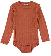 Joha Bodysuit /s - Wool/Silk - Orange