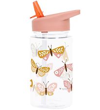 A Little Lovely Company Gourde av. Paille - 450 ml - Papillon