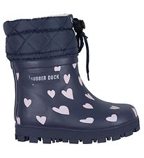 Rubber Duck Thermo Boots - Flash Hearts - Navy
