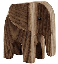 Novoform Wooden figure - Baby Elephant - Smoke stained
