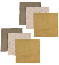 Pippi Muslin Cloths - 6-Pack - 65x65 cm - Rattan