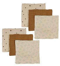 Pippi Muslin Cloths - 6-Pack - 65x65 cm - Almond