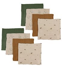 Pippi Muslinfiltar - 8-pack - 65x65 cm - Deep Lichen Green