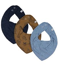 Pippi Baby Bib - 3-Pack - Ashley Blue