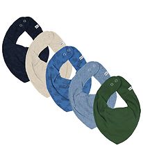 Pippi Bib - 5-Pack - Ashley Blue