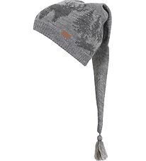 Melton Christmas Hat - Wool - Light Grey Melange
