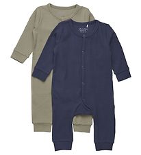 Minymo Jumpsuit æ/s - 2-Pack - Dark Navy