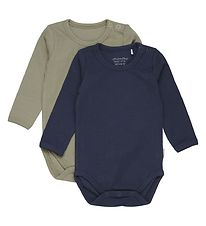 Minymo Romper l/s - 2-pack - Dark Navy