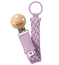 Bibs Dummy Clip - Wicker - Cloud/Mauve