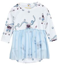 Mini Rodini Bodysuit w. Skirt æ/s - Tulle Skirt- Siamese AOP - L