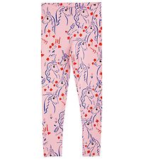 Mini Rodini Leggings - Scottish Unicorns AOP - Rosa