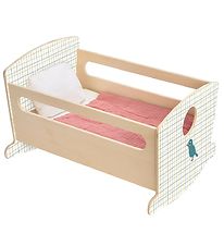 Djeco Doll Accessories - Crib - Rocking Bed Blue Night