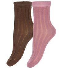 Minymo Socken - 2er-Pack - Bambus - Orchid Haze