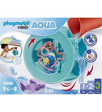 Playmobil 1.2.3 Aqua - Waterwheel With Baby Shark - 70636 - 6 Pa