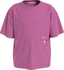 Calvin Klein T-Shirt - Monogramm aus platziertem T-Shirt - Iris
