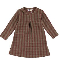 Joha Dress - Wool - Brown/Red Check
